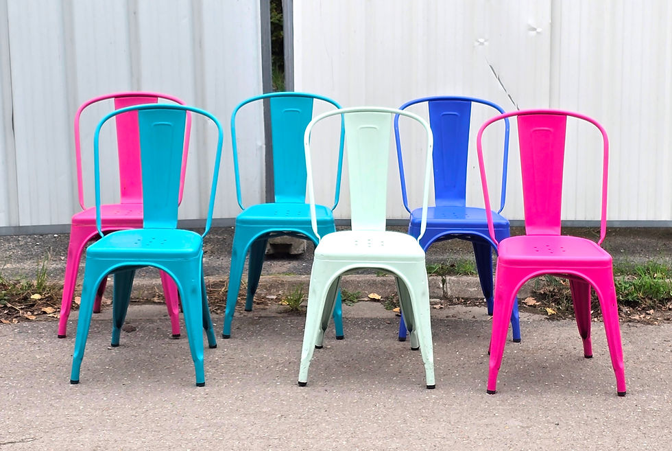 Suite de 6 chaises de jardin Tolix