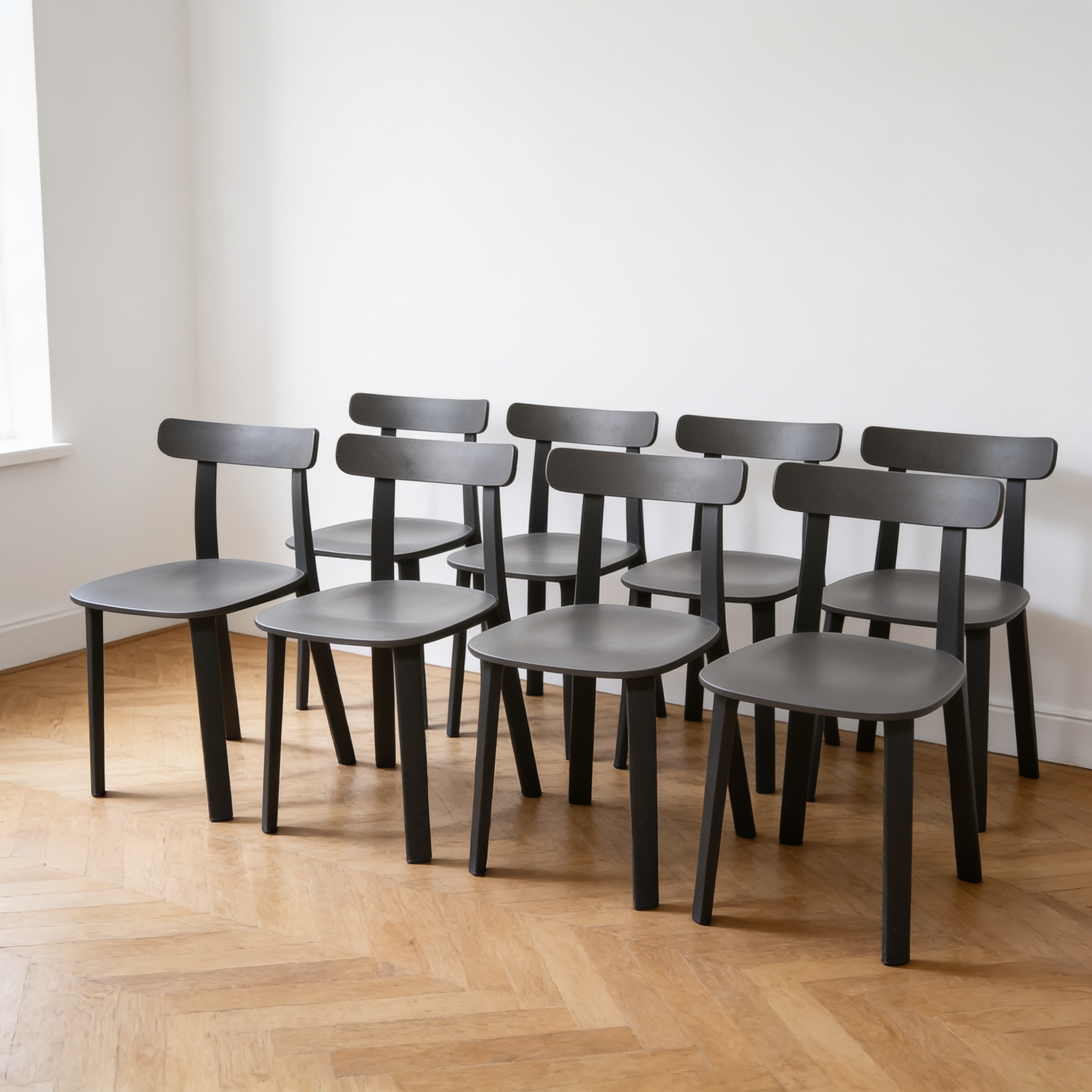 Suite de 8 chaises All Plastic Chair, Vitra