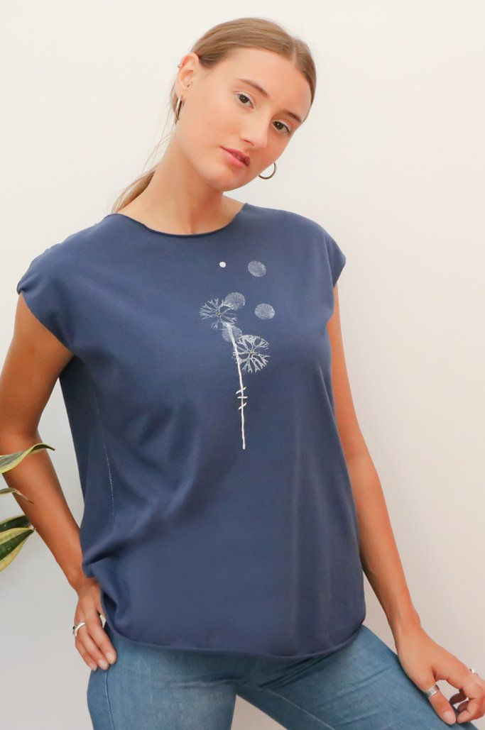 Thumbnail: White t-shirt with Dandelion print