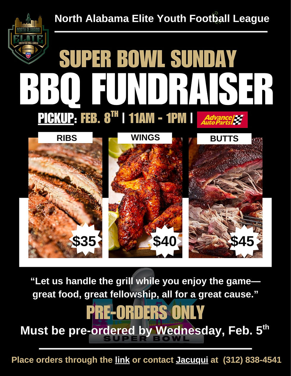 NAEYFL Super Bowl BBQ Fundraiser