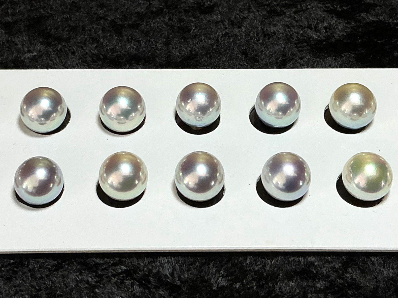 Top Quality Japanese Akoya Pearl Stud Earrings, Deep White, 7 mm