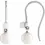 Thumbnail: Platinum / 14KYG White Fresh Water Pearl Double Pearl earrings