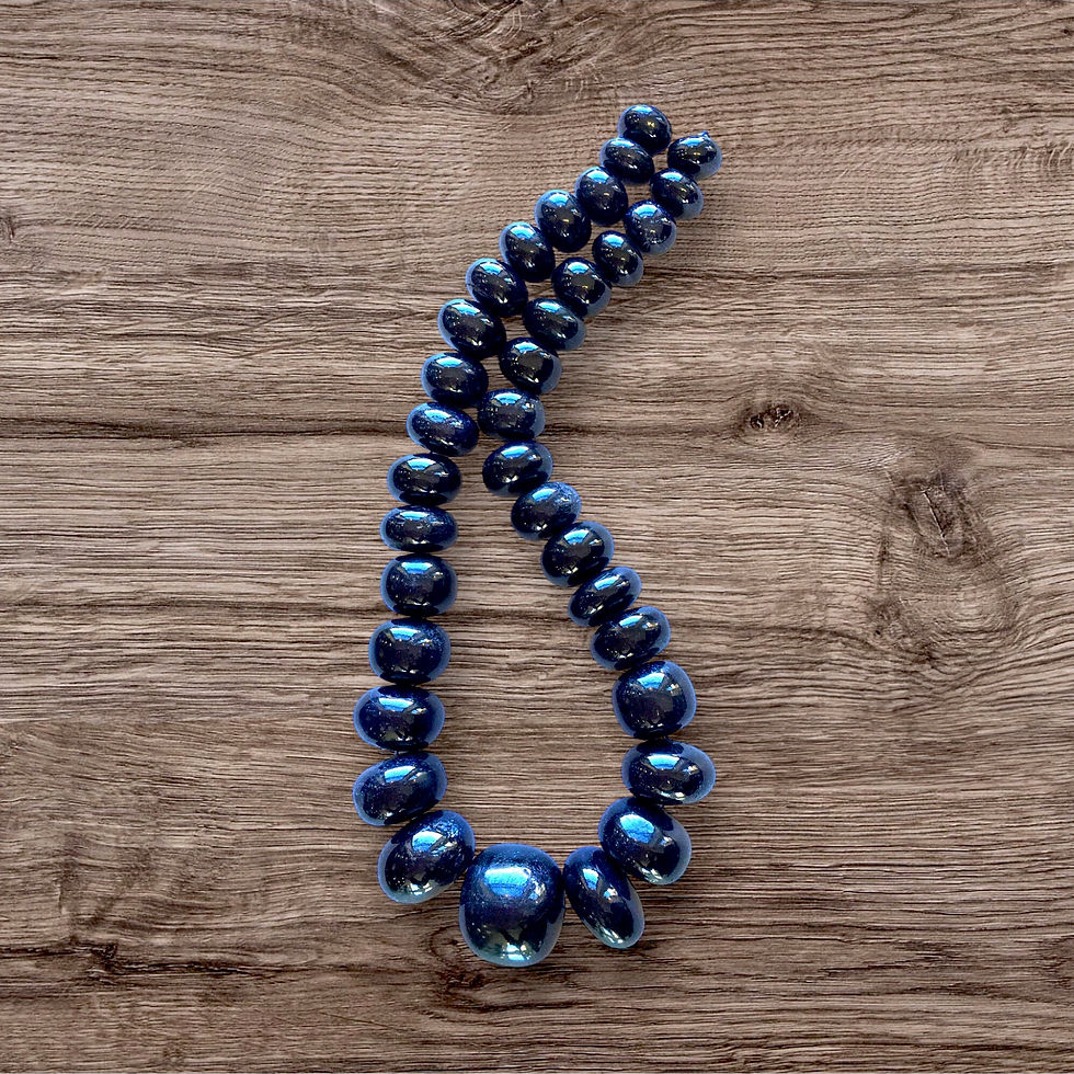 Thumbnail: Natural Genuine Blue Sapphire bead strand