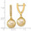 Thumbnail: 14KG Diamond South Sea Pearl Dangling Earrings