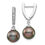Thumbnail: 14KG Diamond South Sea Pearl Dangling Earrings