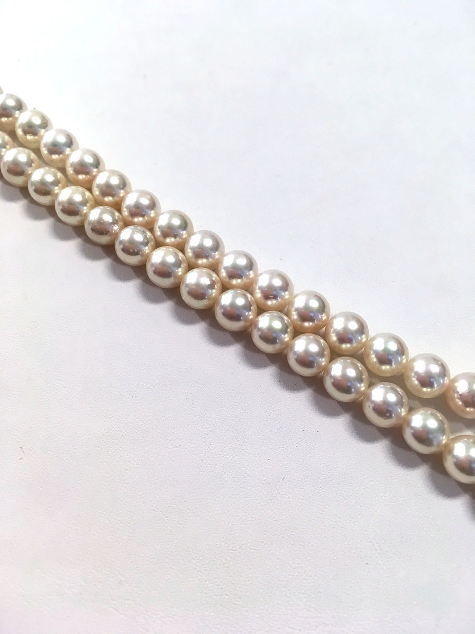 Thumbnail: Premier Japanese Akoya Pearl strands AAA. 6.5x7mm.