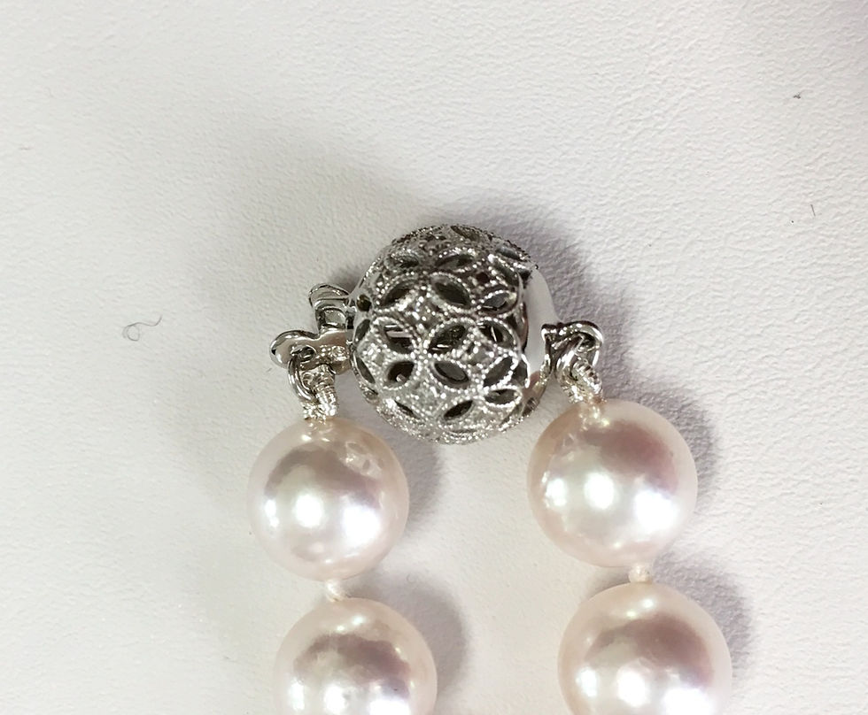Thumbnail: Premier Japanese Akoya Pearl necklace, AAA. 8.5x9mm