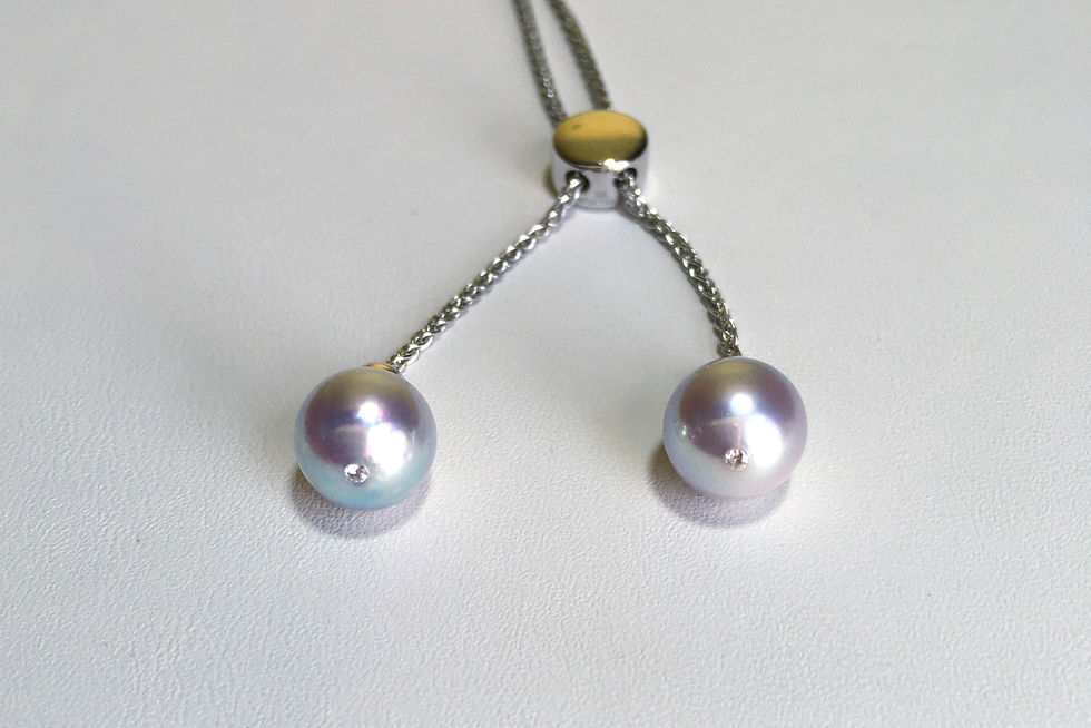 Thumbnail: A set of Blue Akoya Pearls