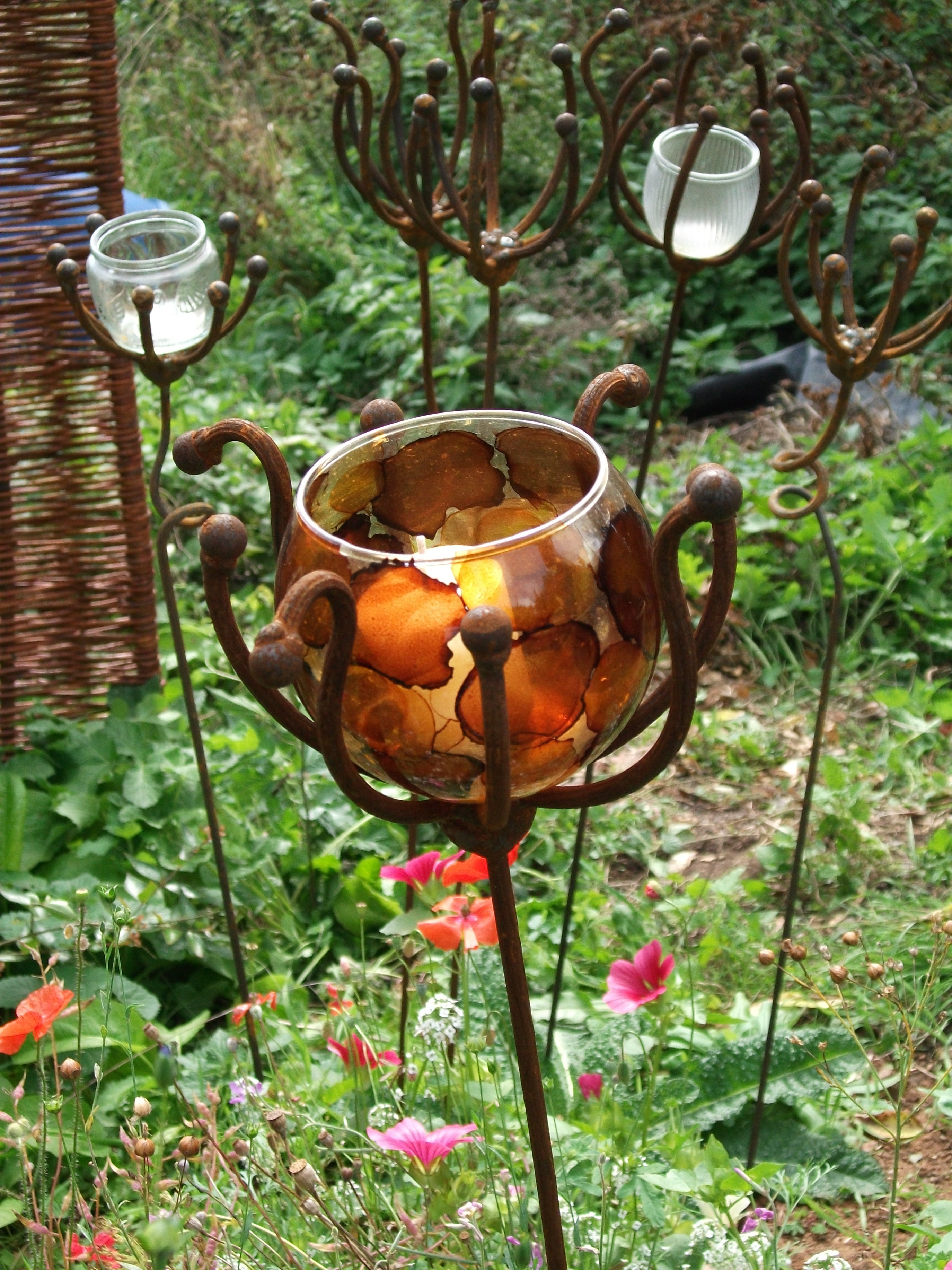 Seed head candle-holders