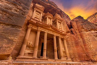 Ancient temple in Petra, Jordan