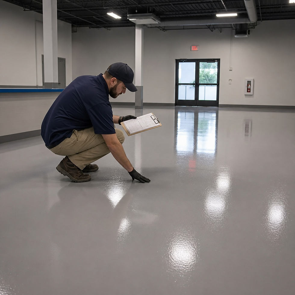 Inspecting epoxy floor