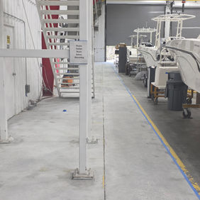 7,000 square feet of commercial epoxy coating removal and concrete floor preparation.