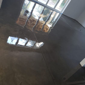 Commercial epoxy floor in St. Johns County with a durable protective concrete coating finish.