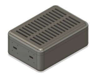 Prototype of the cover with vents for cooling the electronics inside