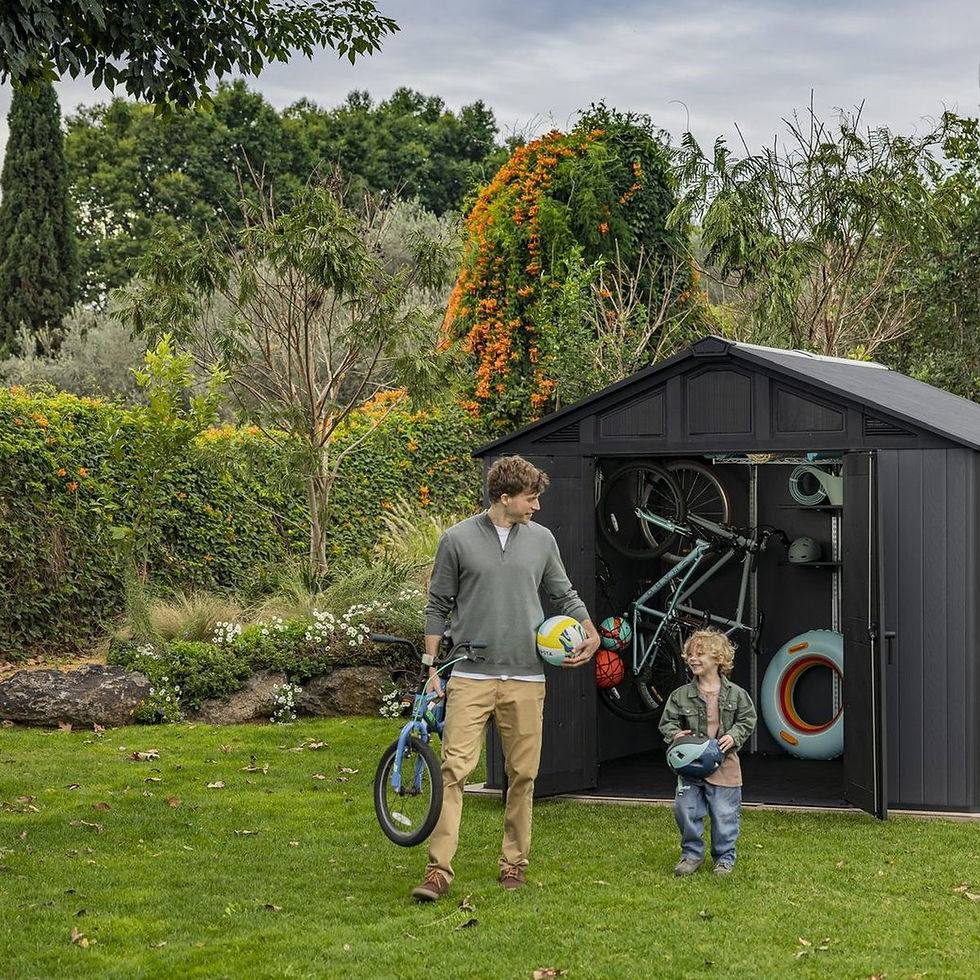Thumbnail: Keter Stronghold Outdoor Garden Storage Shed - Grey