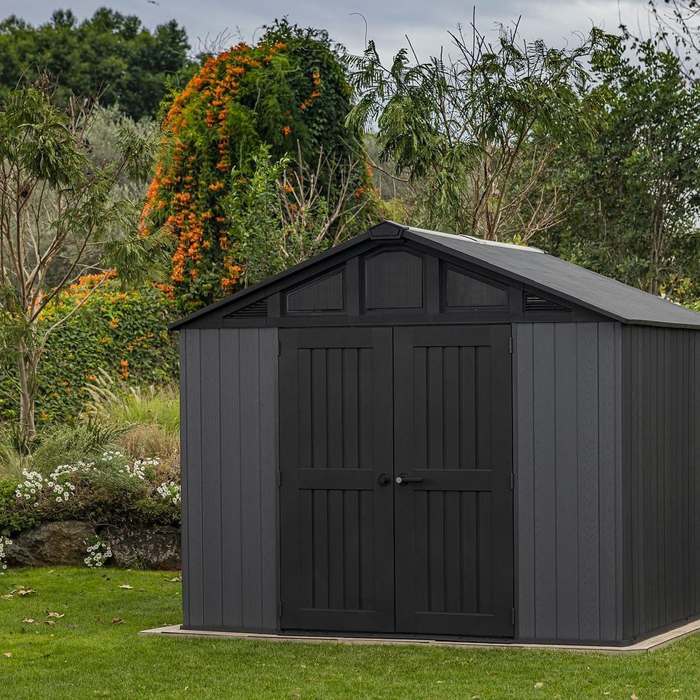 Thumbnail: Keter Stronghold Outdoor Garden Storage Shed - Grey