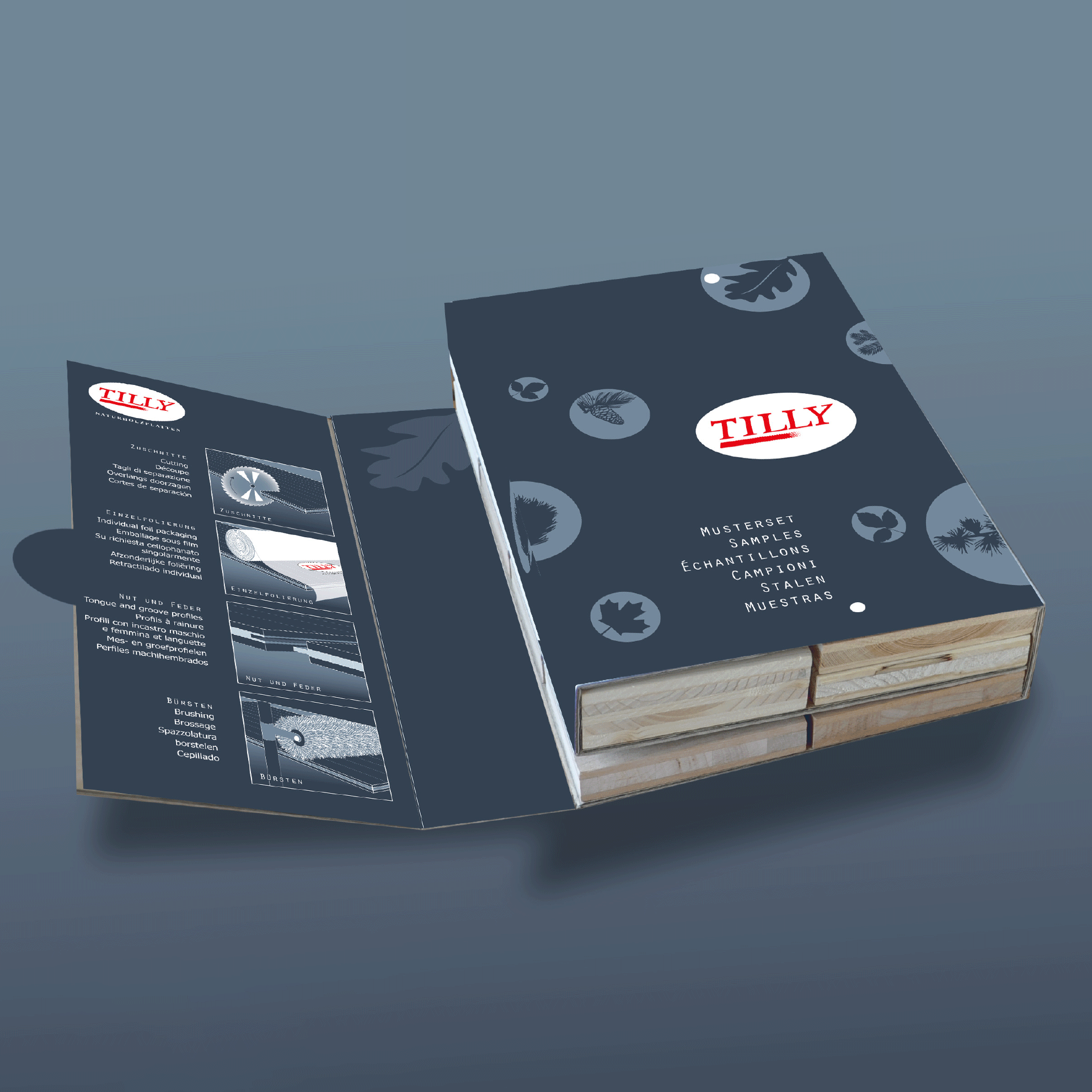 Mustermappe Fa. Tilly Naturholzplatten 2015 / Kreation: die Kreatur