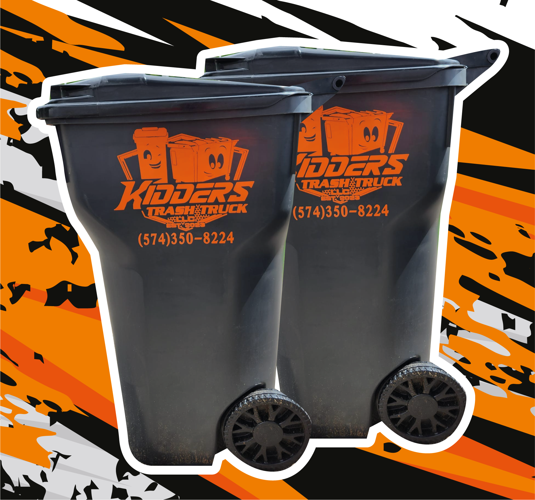 2x96 Gallon Trash Bins