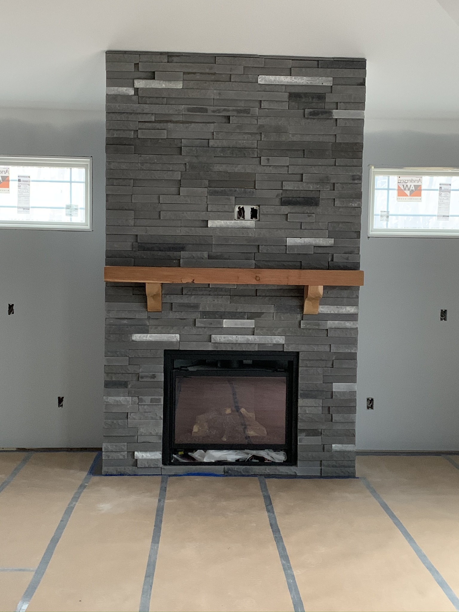 Fireplace masonry project 23