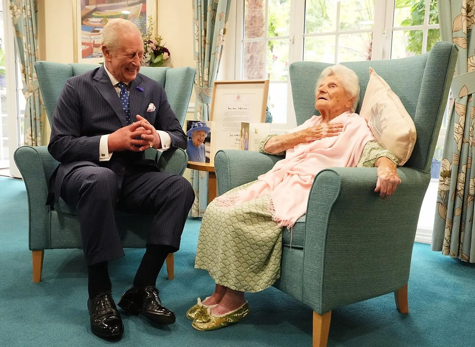 The King met the world’s oldest person, 116-year-old Ethel Caterham, in September 2025