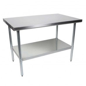 Prepline PWTG-3048 30"D x 48"L Stainless Steel Worktable with Undershelf