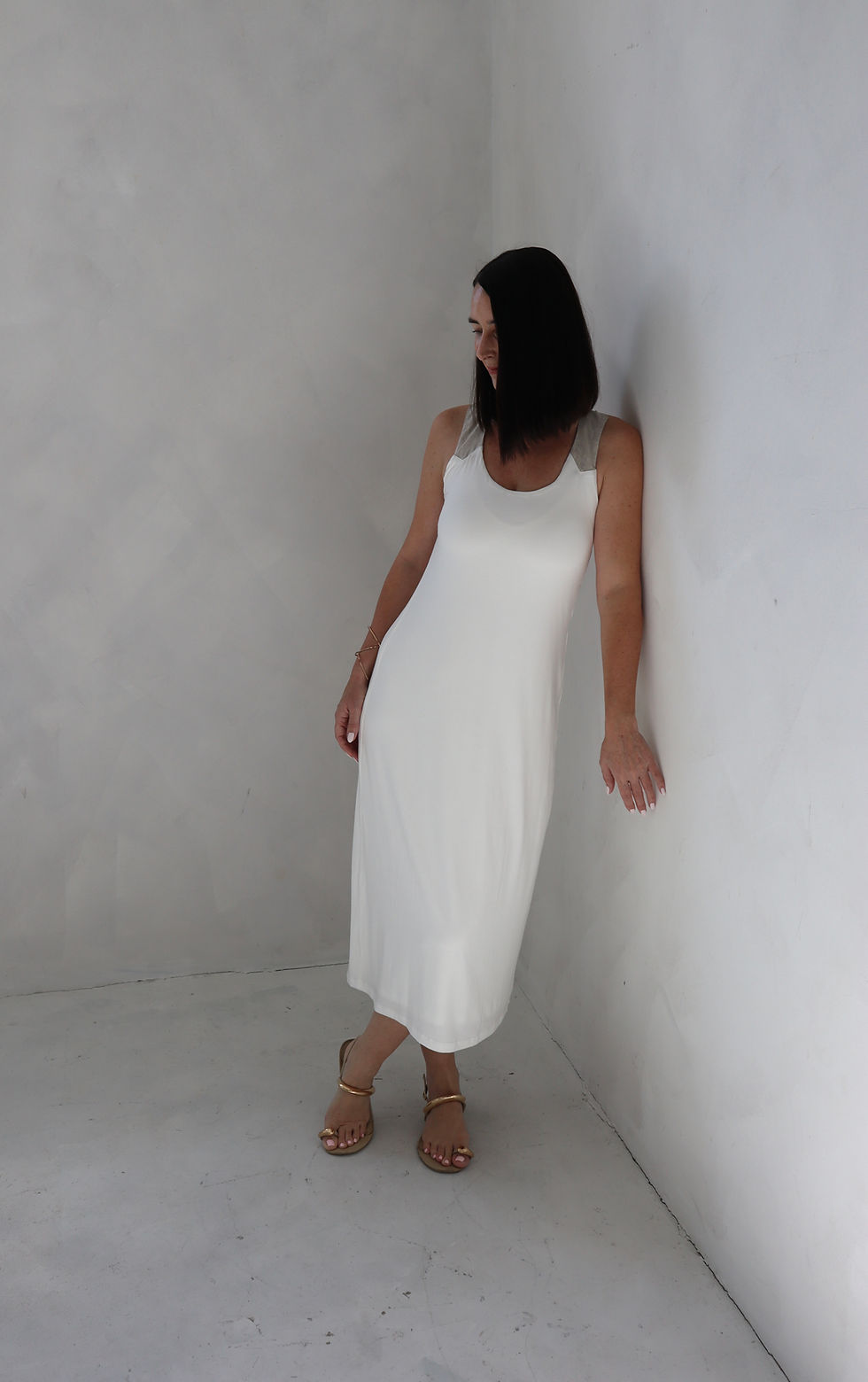 Thumbnail: Linen Trim Racerback Dress