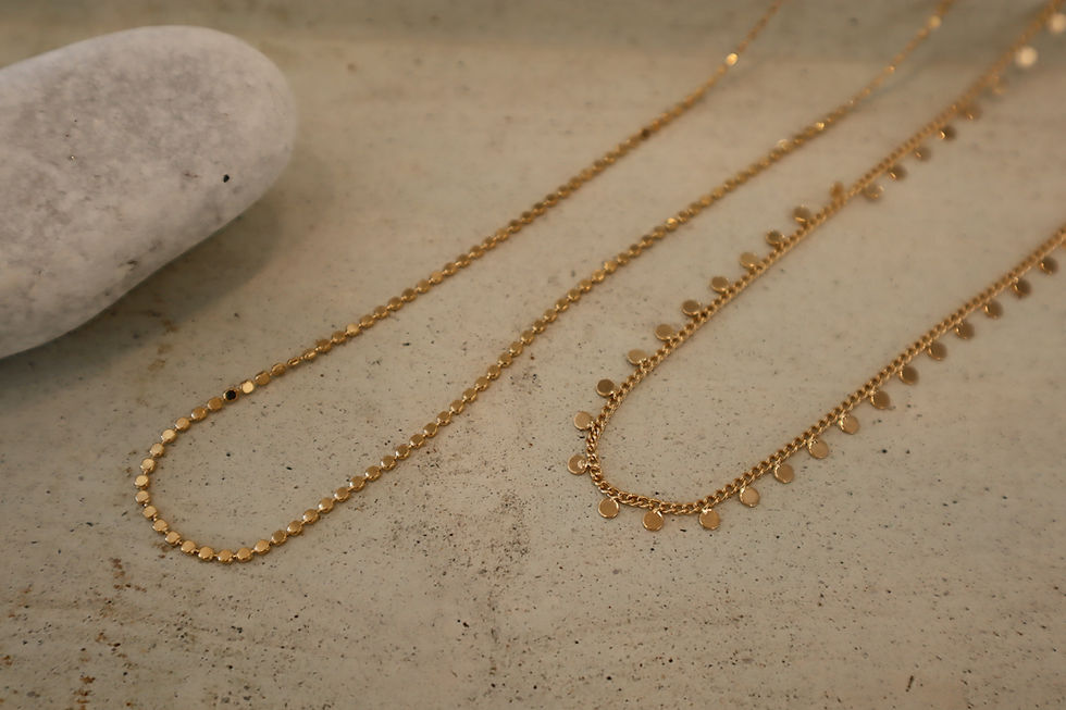 Thumbnail: Gold Filled Circle Necklace - New