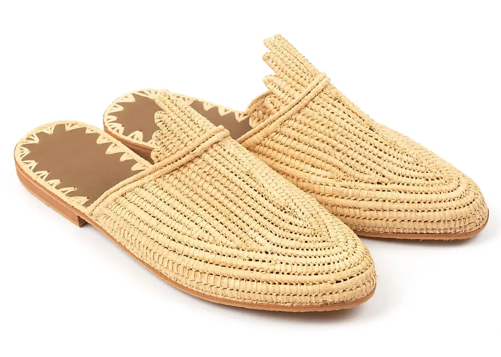 Thumbnail: Natural Raffia Loafers