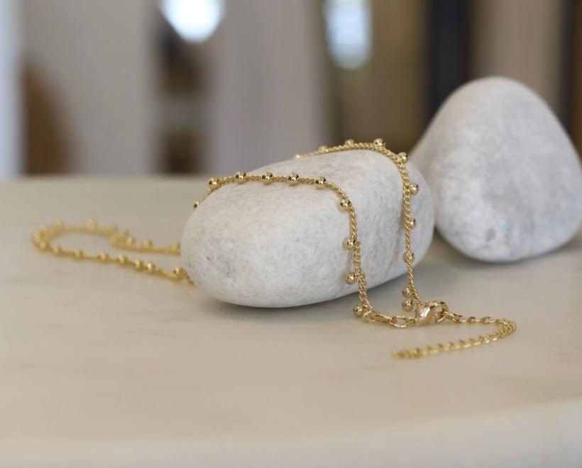 Thumbnail: Gold Filled Dangle Ball Choker