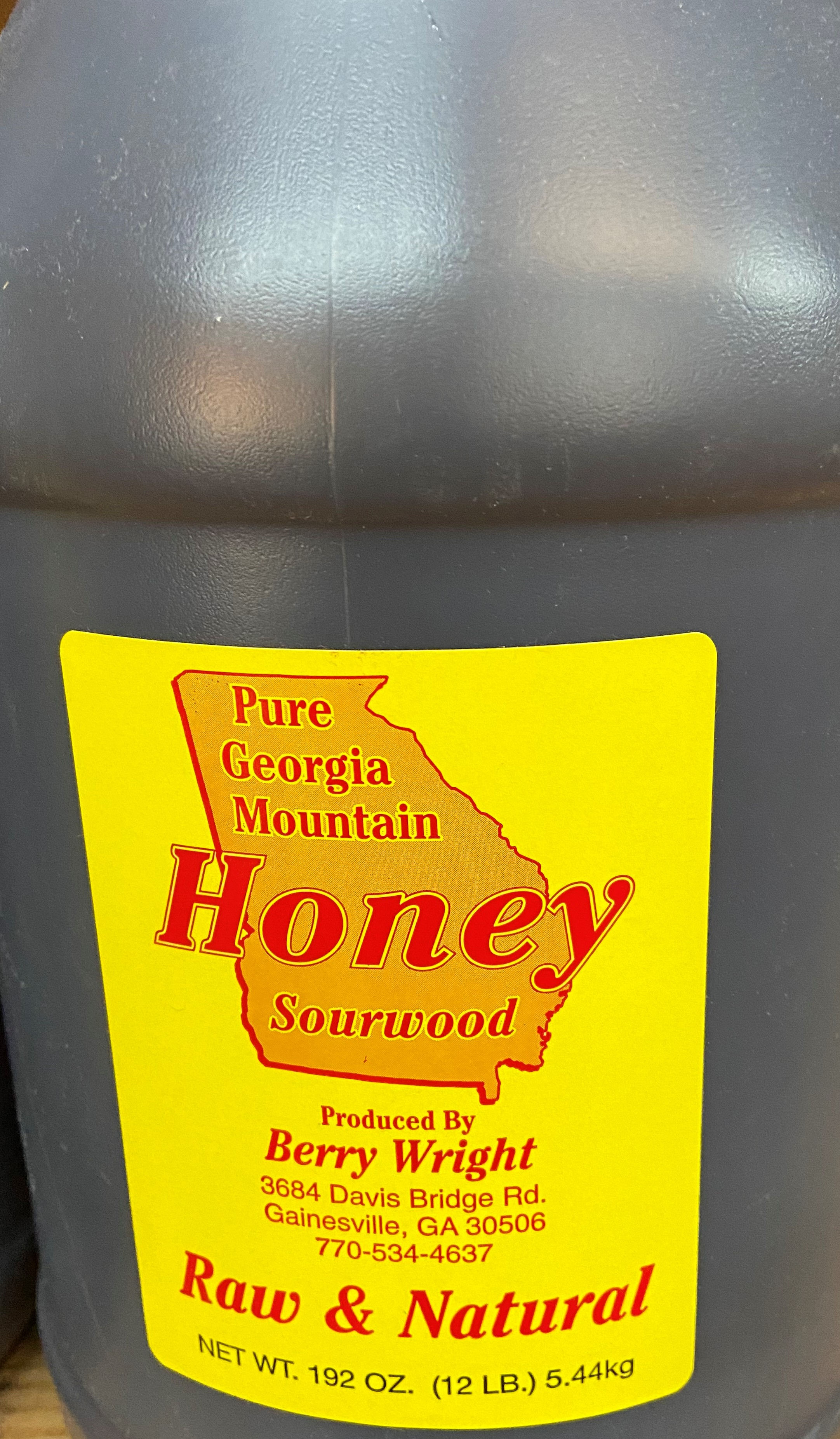 Sourwood Local Honey 1 gallon