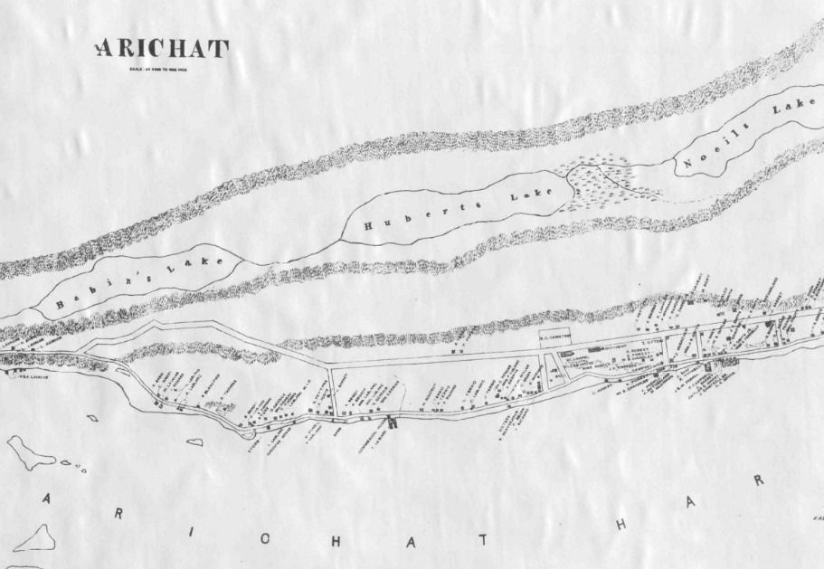 A.F. Church Map of Arichat. The Ferrier house is on the east side of town.
