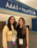 CHC audiologists Nicole Genser on left and Dominique Calandrillo on right at AAA conference
