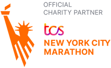 Official logo in orange representaing an Official Charity Partner of the 2024 TCS NYC Marathon
