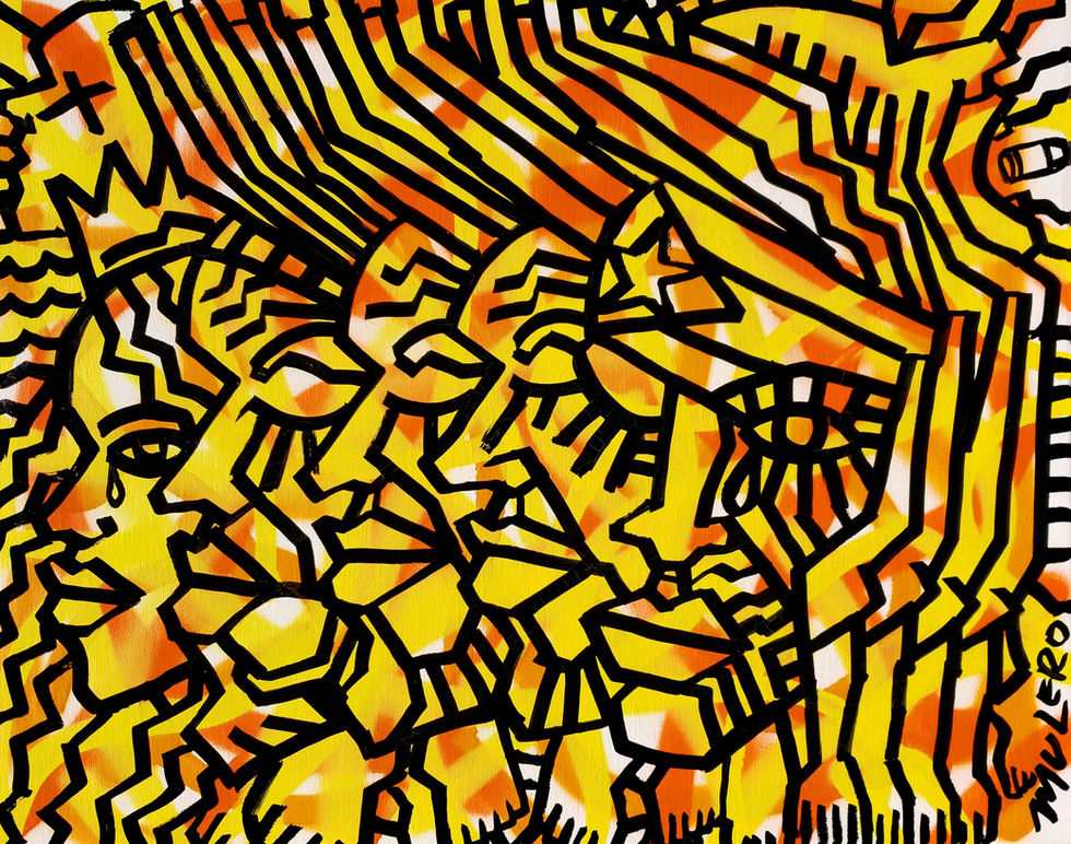 Title: Bala (Bullet)

Medium: Mixed Media on canvas, 2021