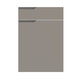 Grey handleless kitchen cabinet door sample