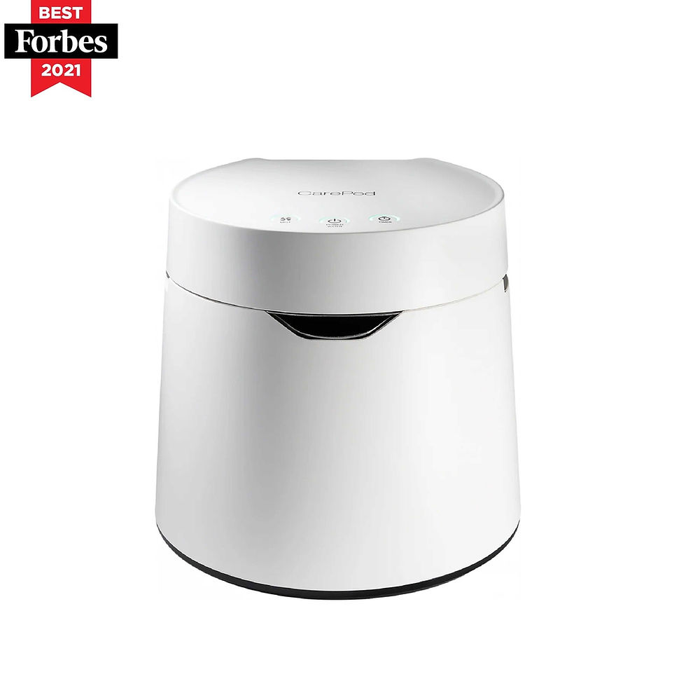 Carepod One humidifier with white housing and lid.