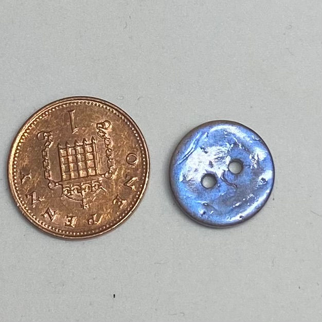 Thumbnail: Coconut wood button, enamel painted, 15mm