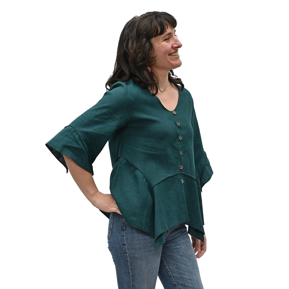 Thumbnail: Edgy top, teal, in nettle