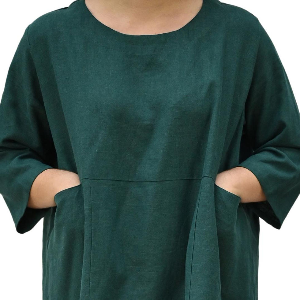 Thumbnail: Anju tunic, teal, in nettle