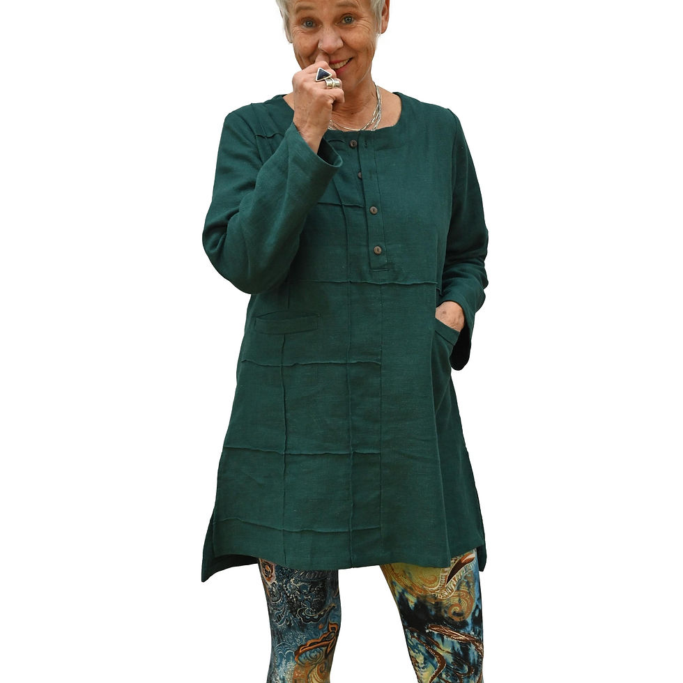 Thumbnail: Long shirt, teal, in nettle