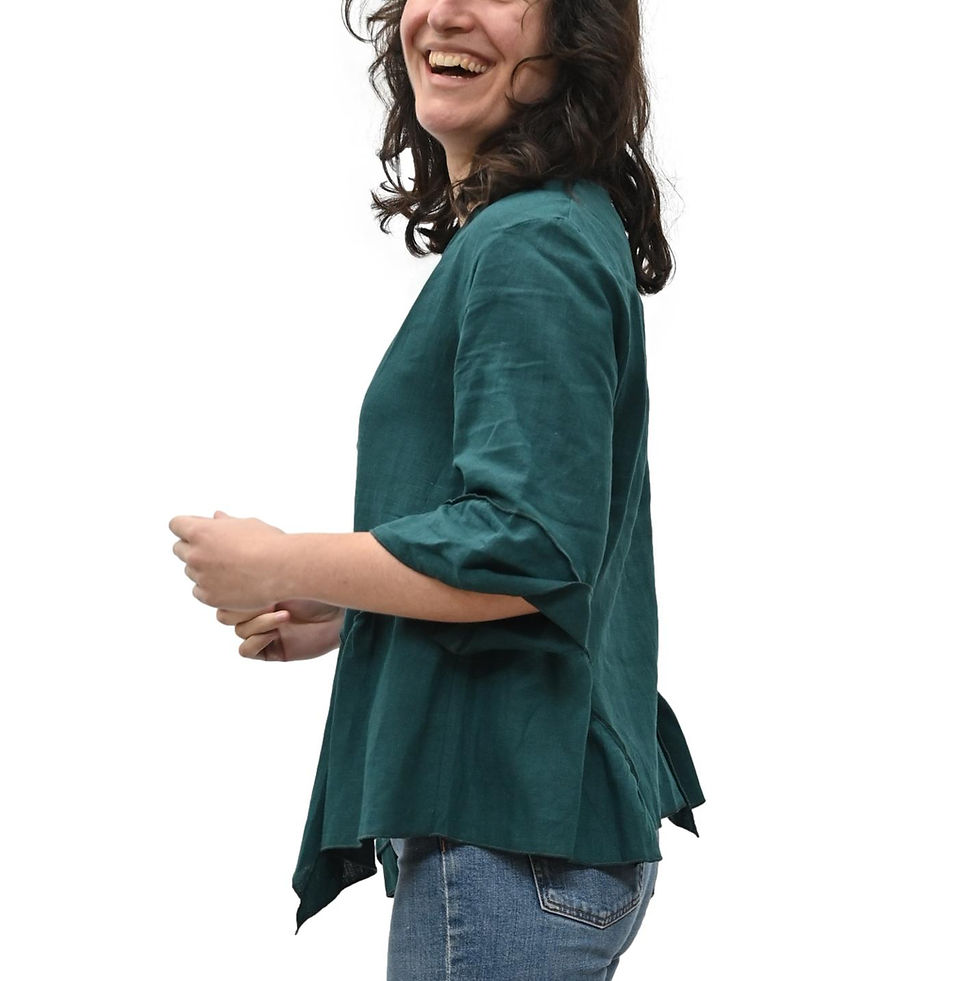 Thumbnail: Edgy top, teal, in nettle