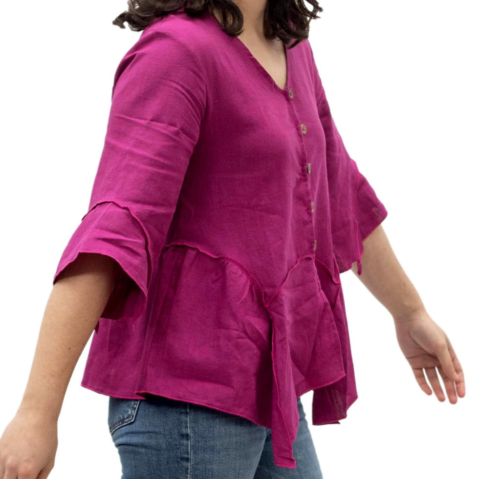 Thumbnail: Edgy top, magenta, in nettle