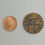 Thumbnail: Coconut wood button, line pattern, 28mm