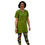 Thumbnail: Checkered short sleeve tunic, Lime, in nettle