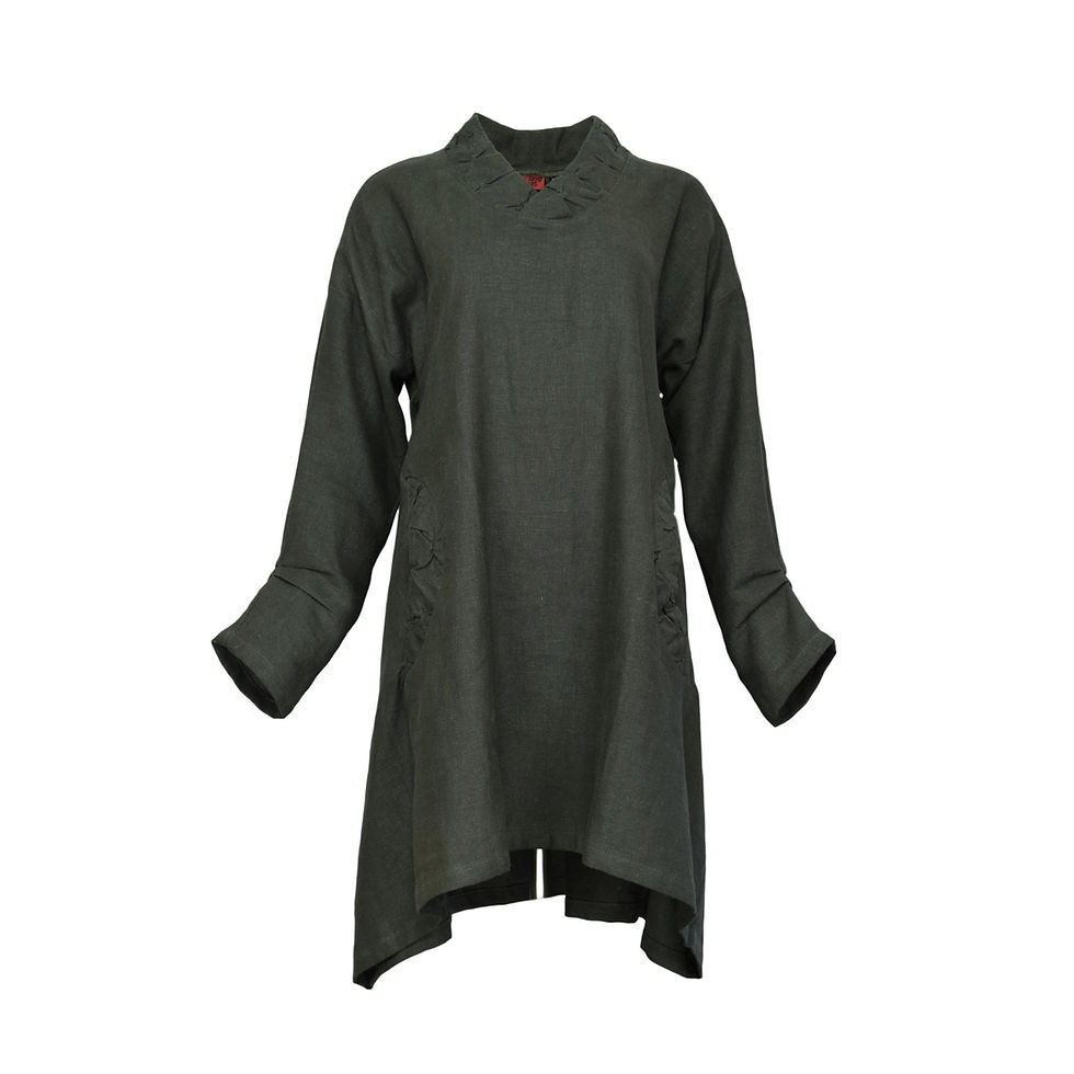 Thumbnail: Four way dress/tunic in nettle, charcoal