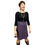 Thumbnail: woman in mauve mini skirt and black bamboo top
