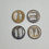 Thumbnail: Coconut wood button, slotted buttonholes, 18mm