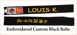 CUSTOM MADE HAYASHI BUDO BLACK BELTS