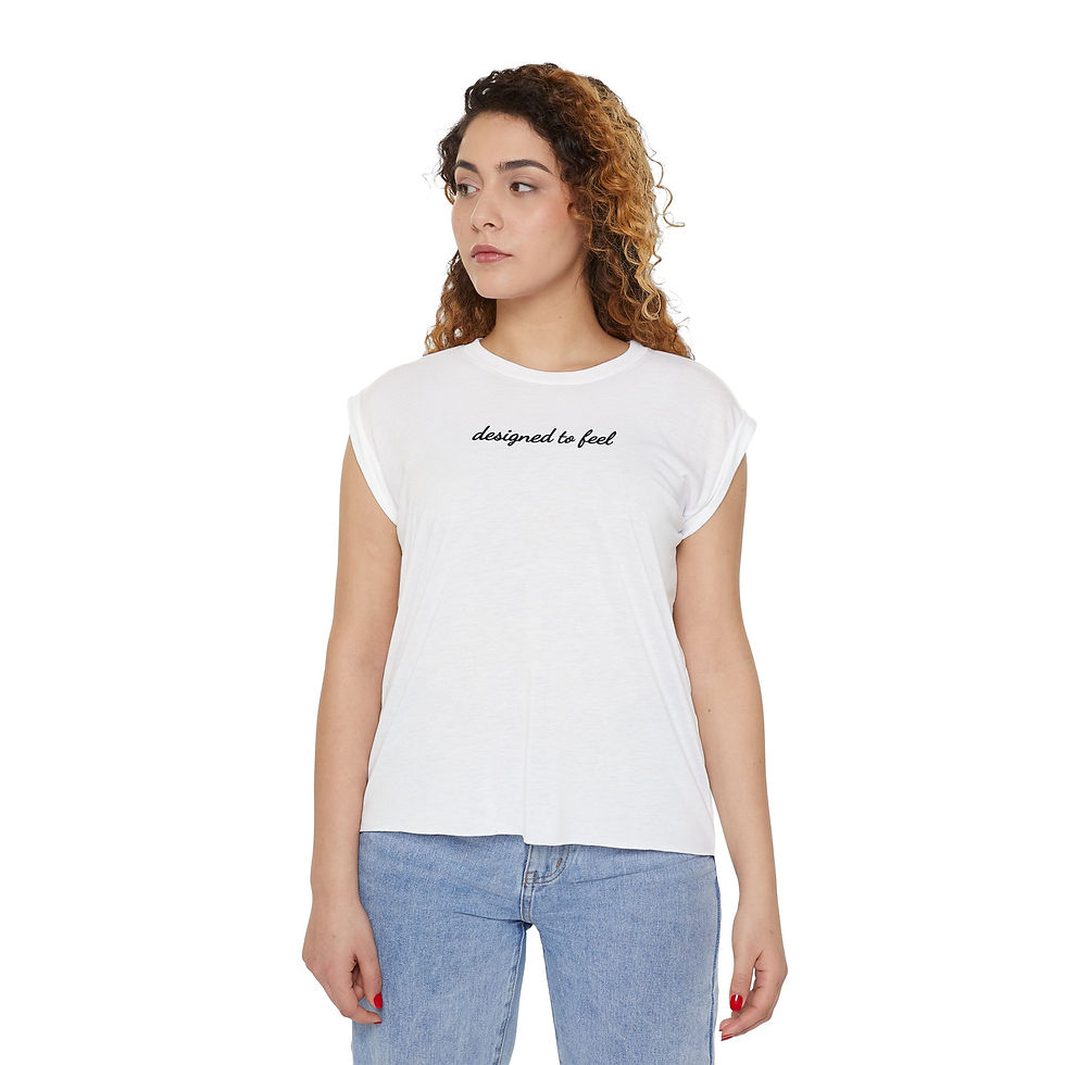 Thumbnail: Designed to Feel Women’s Flowy Rolled Cuffs Muscle Tee