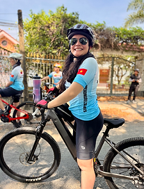 Huyen on bike ride April 2025